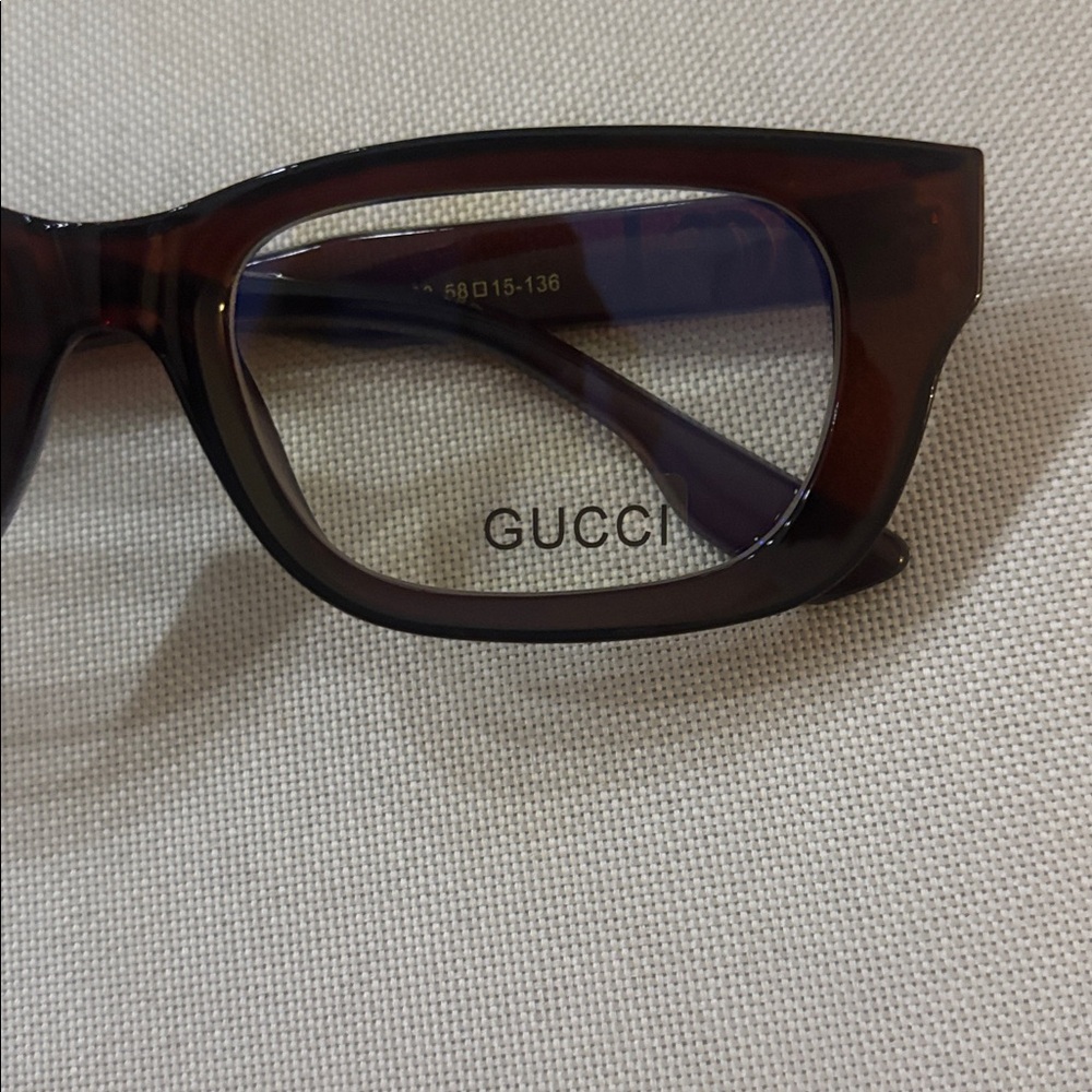 Gucci Brown Tortoiseshell Rectangular Sunglasses … - image 2